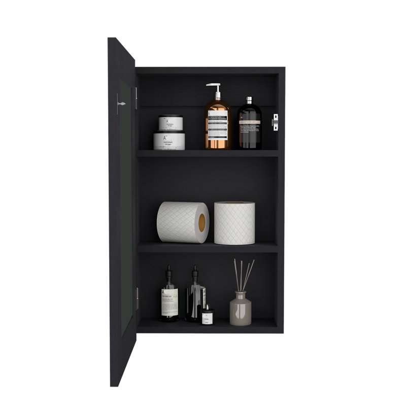 Pharmacie Sanford, salle de bain, Noir mat