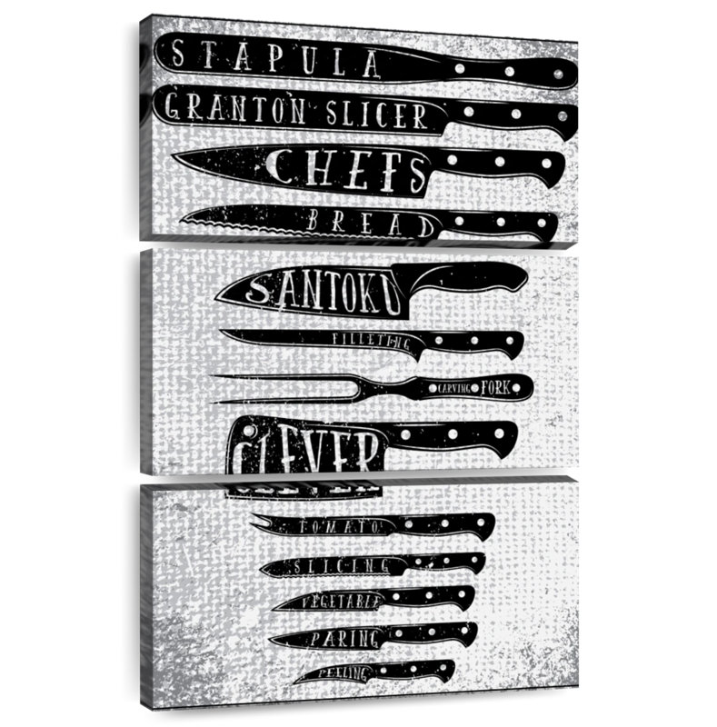Guide To Knives, 38" H x 24" W