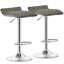 Ensemble de 2 tabourets de bar Aryelle, tabourets de bar à hauteur réglable, tabourets de bar avec coussin en cuir et base ronde en métal, chaises à hauteur de bar pour îlot de cuisine, gris foncé-930700344-925526232