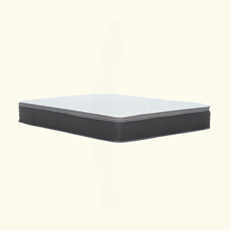 12 po Matelas hybride moelleux dans une boîte, matelas à ressorts ensachés et mousse viscoélastique imprégnée de gel, soulagement de la pression, technologie de refroidissement