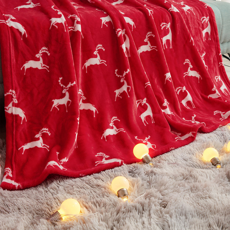 Couverture , L 50 po x L 60 po, Rouge