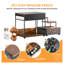 Elevated Dog Bunk Bed with Pet Window Perch - Multi-Level Pet Furniture with Non-Slip Steps, Storage Drawer and Vintage Design for Small to Medium Pets