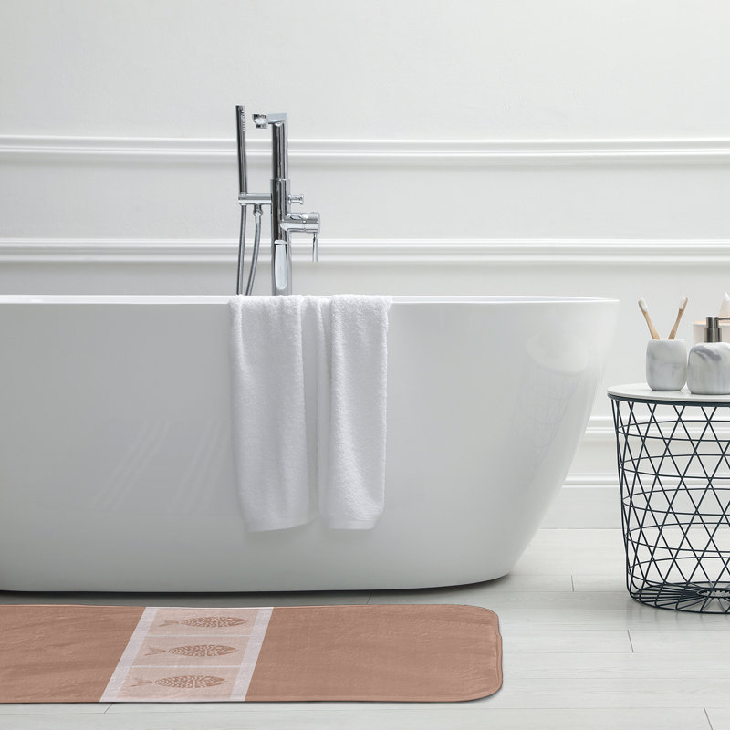 Non-Slip Bath Mat, 21" W x 34" L, Pink