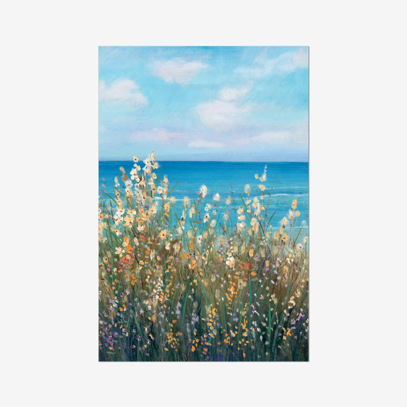 Flowers at the Coast II by Timothy O' Toole - Wrapped Canvas Painting, 30cm H x 20cm W, Paper Print