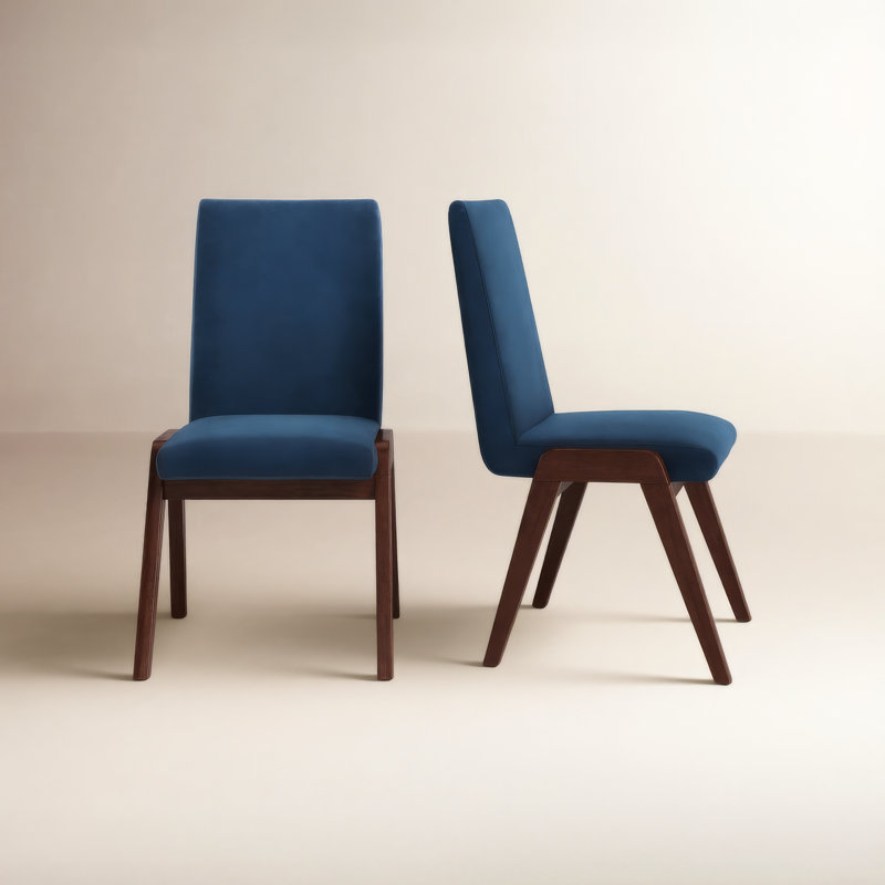 Orly Upholstered Side Chair, Giotto Royal Blue Velvet