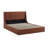 41.7" Velvet Curved Wingback Queen Bed Frame with Hydraulic Lift, No Box Spring Needed, Ocher-646257337-646257343