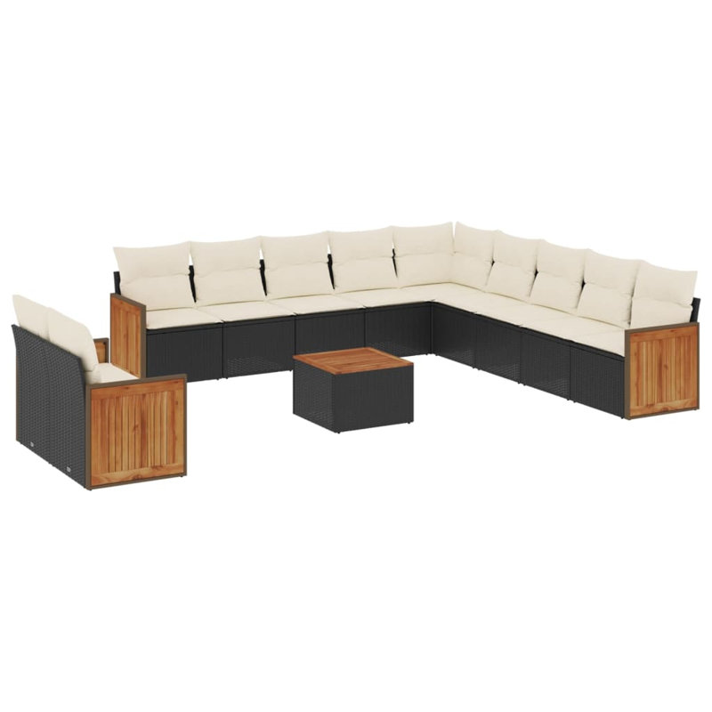 Ensemble de canapé de jardin Vidaxl avec coussins