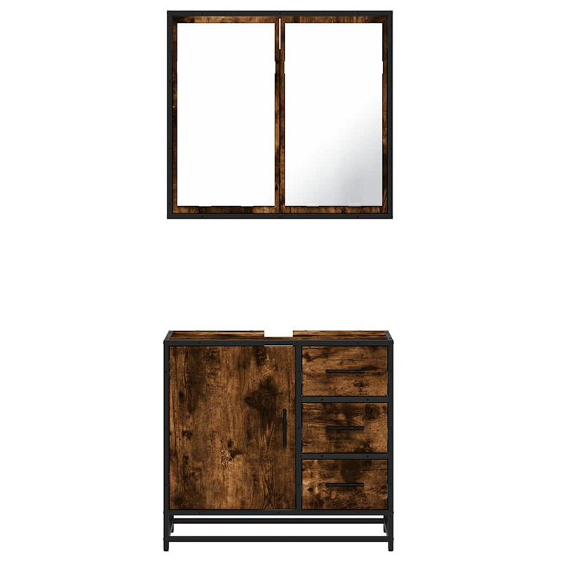 Bathroom Furniture Suite, Smoked Oak
