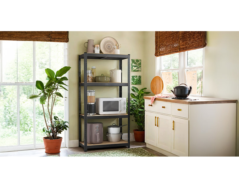 80cm W Steel Height -Adjustable Shelving Unit