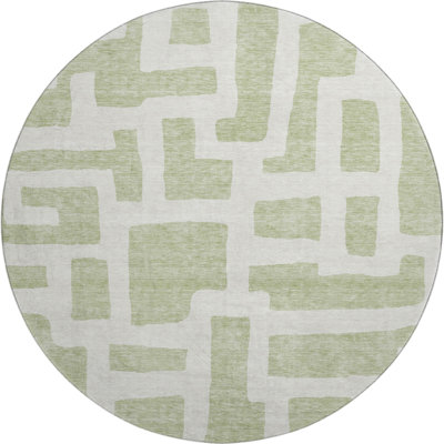 Premium Machine Washable Prisco Aloe Rug