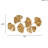 Gold Metal Ginkgo Leaf Wall Accent - 43 Inches In Length, 23.5 Height, 1.6 Depth, Indoor Art Decorated Ornament Long, High, Deep, Spot Clean Only For