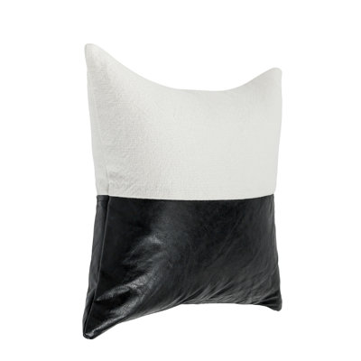 Canyon Linen Blend and Leather Throw Pillow