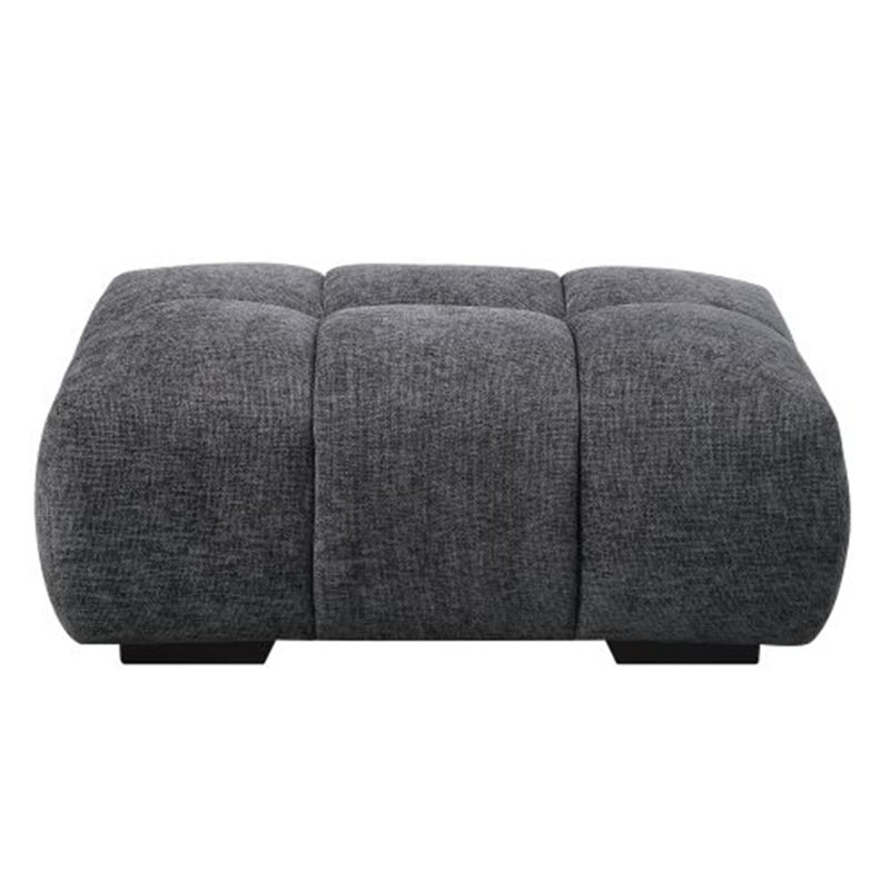 Repose-pieds en chenille gris choisi