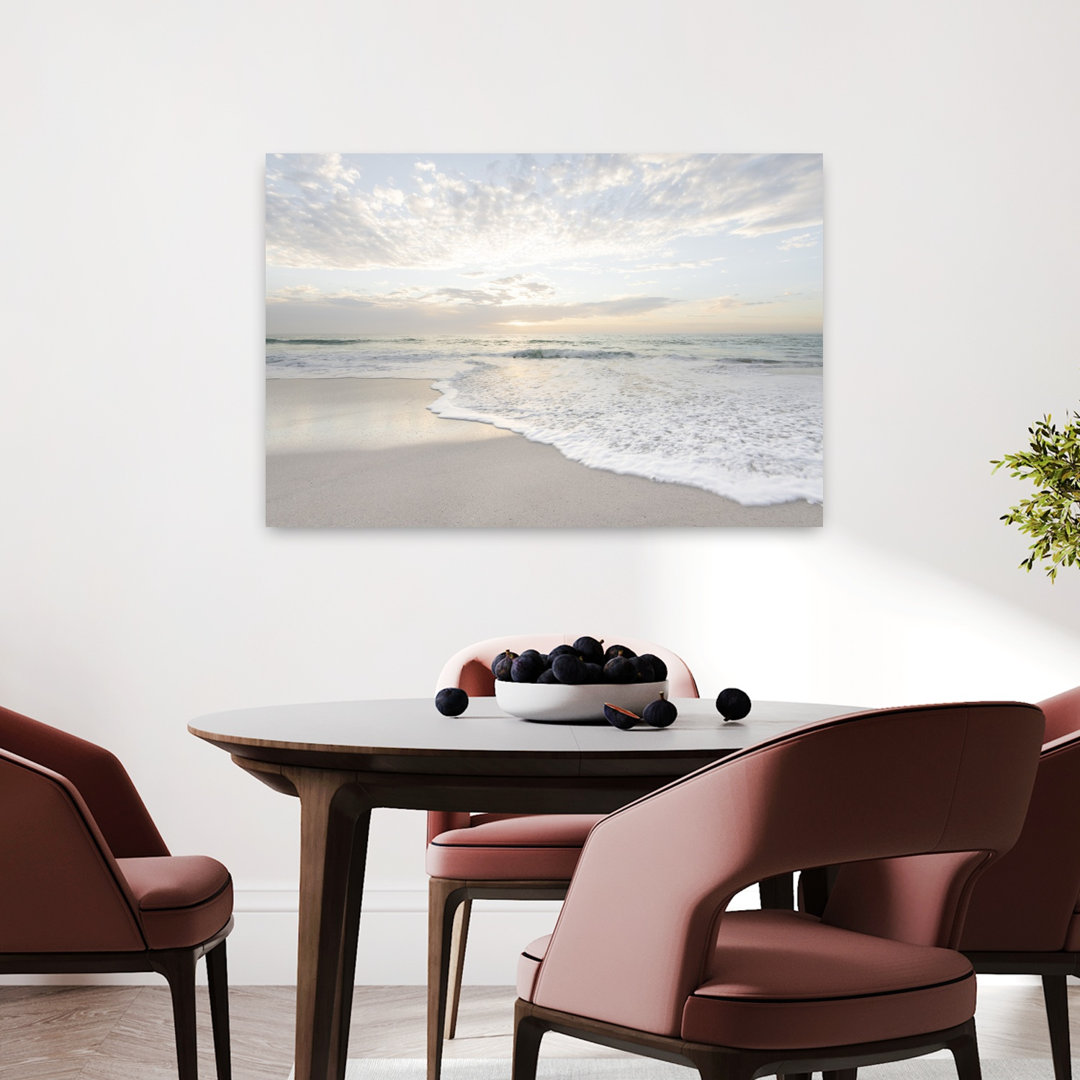 Serene Beach Morning Serene Tranquil Abstract Coastal Wall Art Print