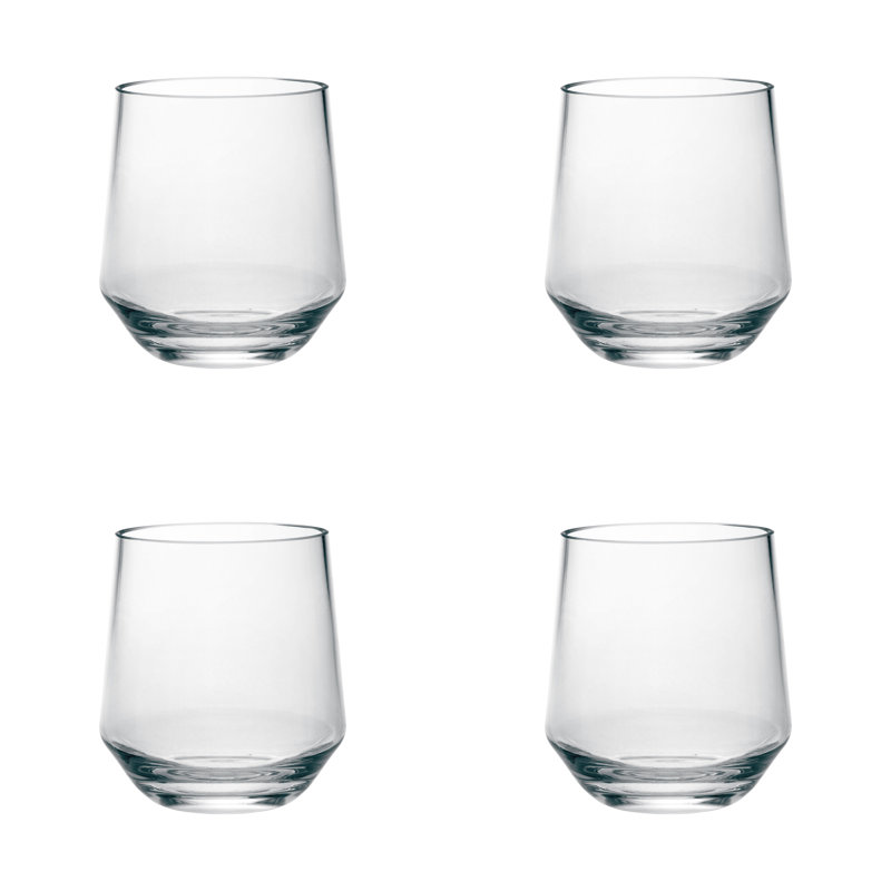 Ensemble de quatre verres à vin tout usage en verre Tritan