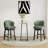 30.32" Swivel Bar Stool with Solid Rubberwood Frame and Metal Footrest-534547295