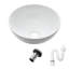 Belfry Bathroom 320mm L x 320mm W Chrome Ceramic Circular Sink