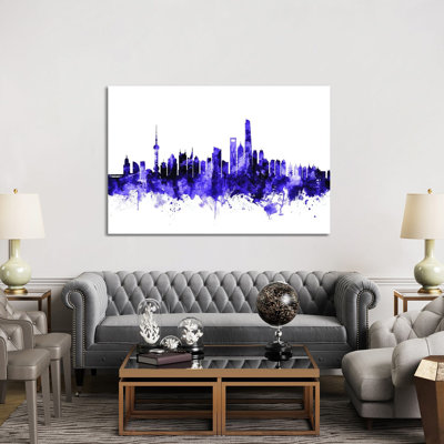 Shanghai, China Skyline by Michael Tompsett - Wrapped Canvas Gallery-Wrapped Canvas Giclée