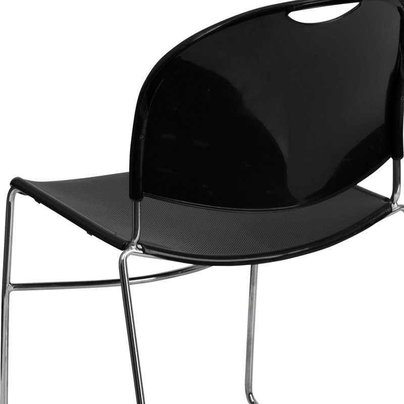 Chrome Frame Ergonomic Mid-Back Stackable Chair for Various Settings