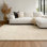 Tapis à poil long lavable Argo Performance avec envers antidérapant crème