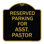 Signe Signmission Designer Series - Stationnement réservé pour Asst. Pasteur | Enseigne architecturale en aluminium de gros calibre vert et blanc 18 po x 18 po | Protégez votre entreprise et votre commune | Fabriqué aux États-Unis
