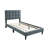 Contemporary, Gray, Full Size Bed, Biscuit Headboard, Adjustable Linen Middle Support Support, Fabric Headboard-1663843154