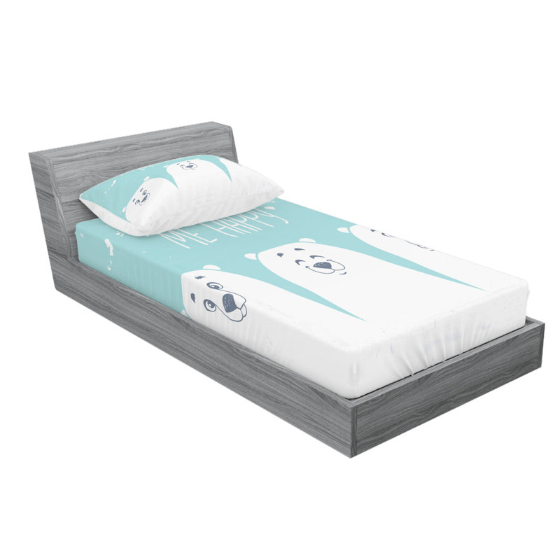 Sea Animals Microfiber Sheet Set, Twin XL Sheet Set with Fitted Sheet