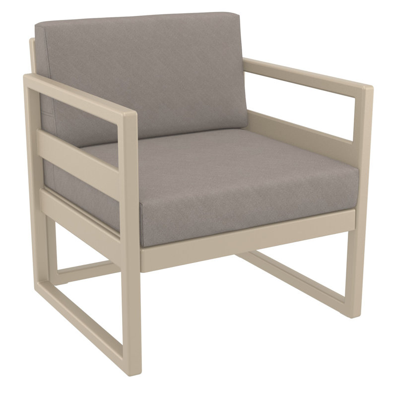 Kalani 2 - Person Patio Conversation Set with Sunbrella® Cushions, Taupe, Canvas Taupe Sunbrella®