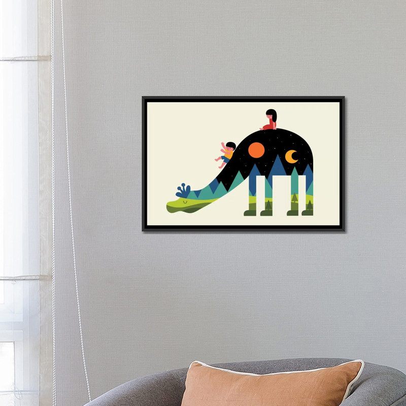 «Treanor Up and Down», art encadré, Toile avec cadre noir, Aucun mat, H 18 po x l 26 po x P 1,5 po