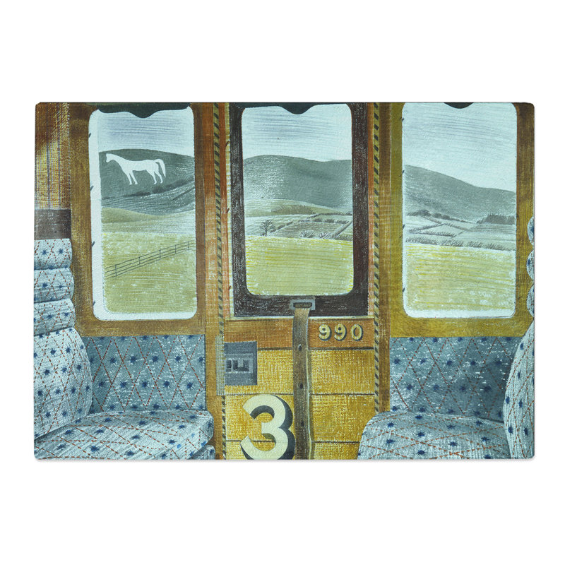 Train Landscape by Eric Ravilious Chopping Board, 0.4cm H x 20cm W x 28.5cm L