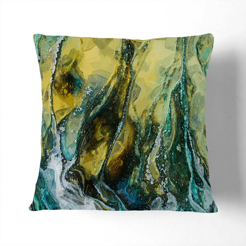 Abstract Square Cushion, 55cm H x 55cm W x 20cm D, Black