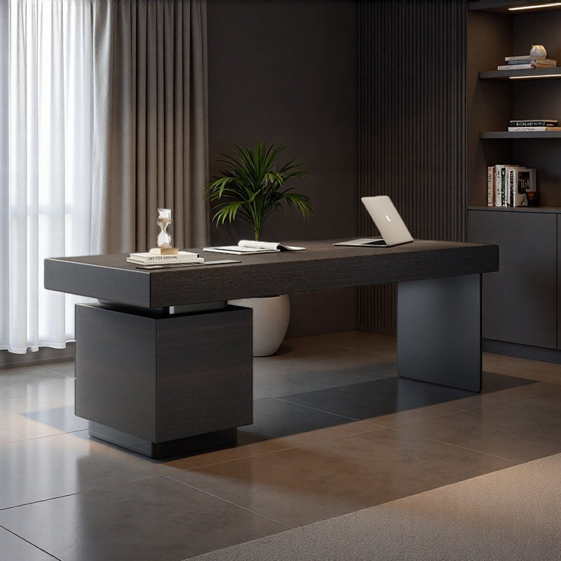 Bureau d'ordinateur Calvin, H 29,5 po x l 86,6 po x P 27,6 po