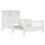 Lit plateforme simple avec tête de lit escamotable, conception escamotable, rails de sécurité de haute qualité, blanc-719291834