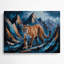 «Big Cats Rocky Mountain Cougar», art mural en métal gris-1889576600