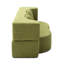 Canapé-lit pliant 2 en 1 avec oreiller, futon convertible 2 places, canapé de sol en lin et coton pour salon, chambre d'amis, bureau et appartement, vert