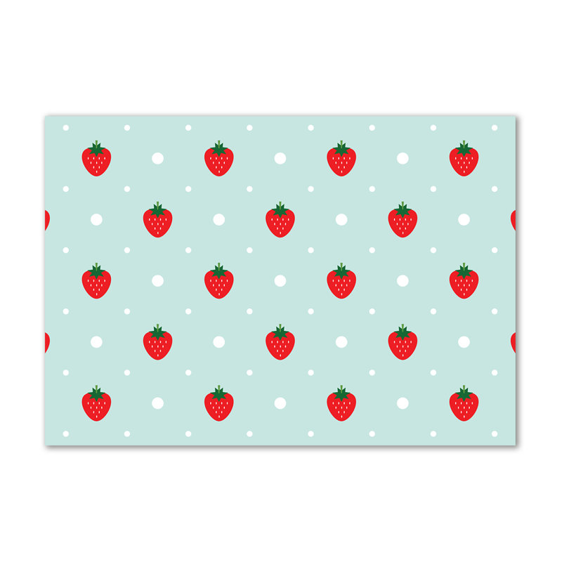 Strawberry Icons 1 Piece Wall Art on Canvas