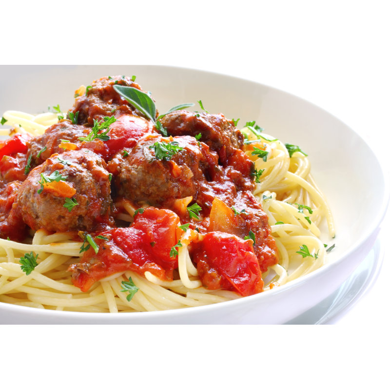 Spaghetti And Meatballs - Wrapped Canvas Print, 51cm H x 76cm W x 3.8cm D
