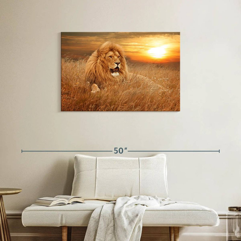 Lion couché Brampt, H 24 po x l 36 po