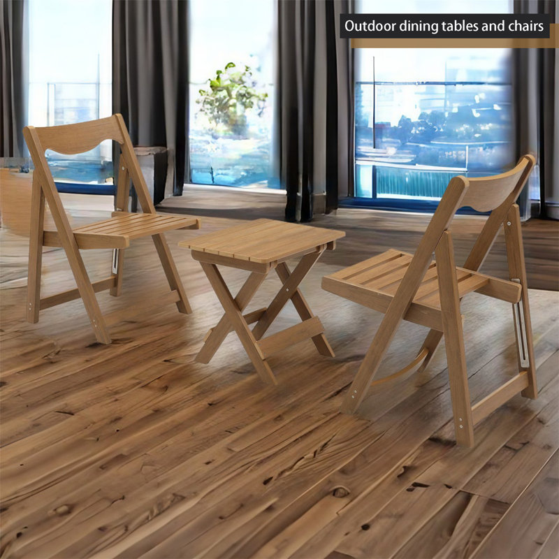 Ensemble de table de bar pliable, Teck