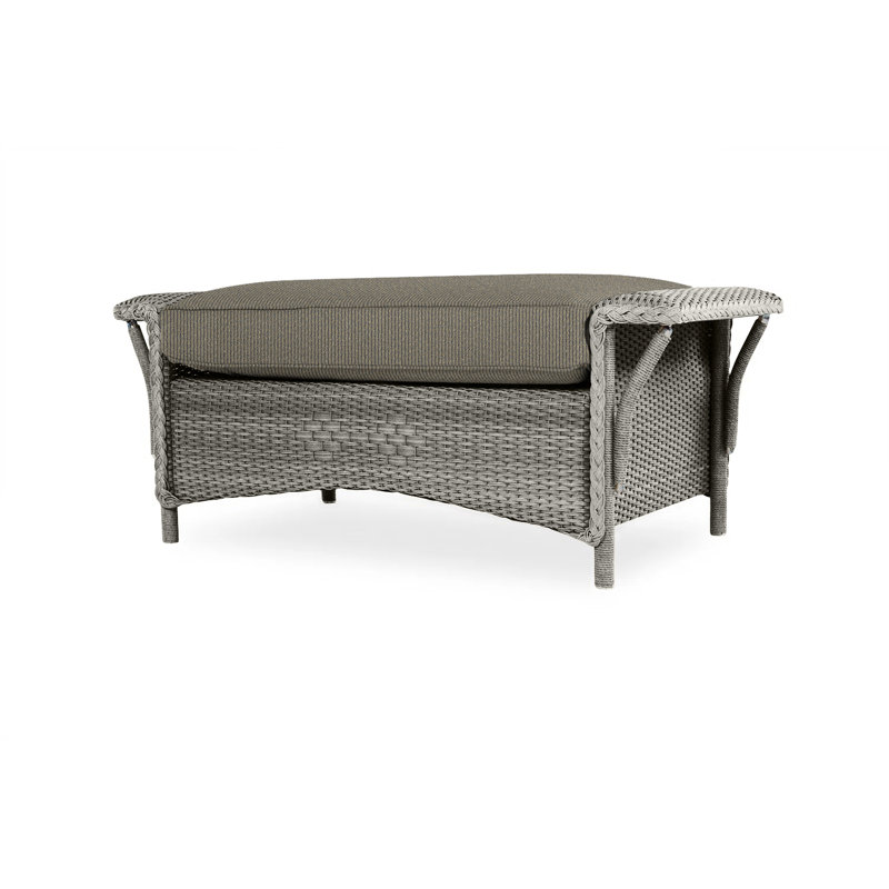 Nantucket Outdoor Ottoman, Demo Mist, Pewter