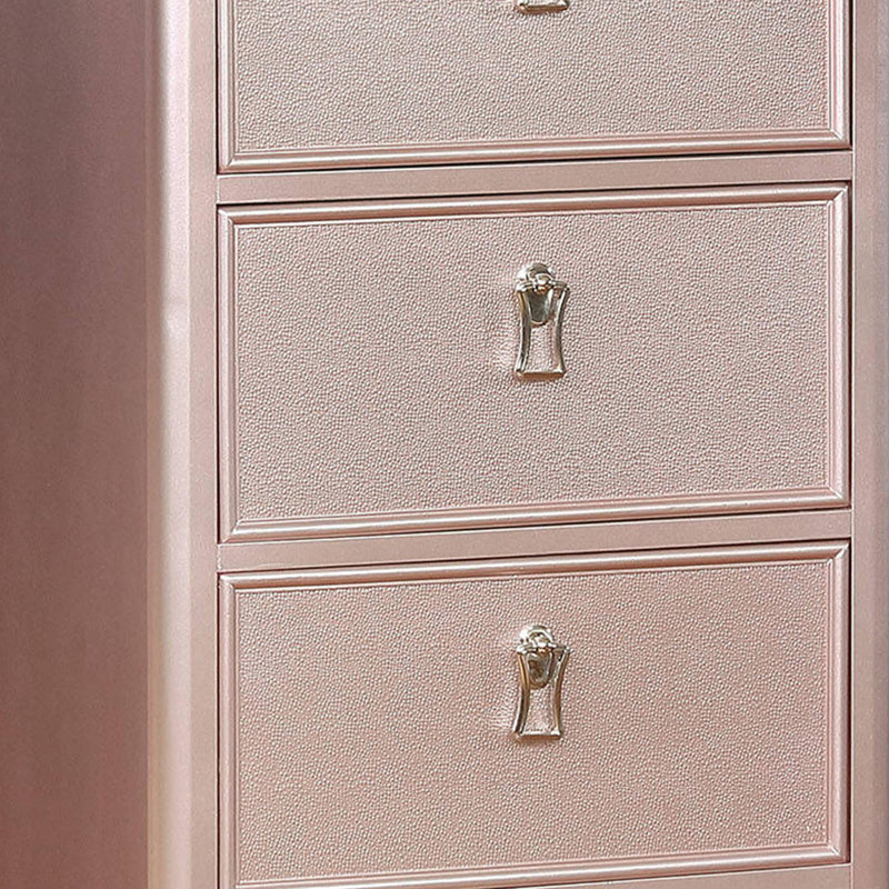 Commode pour la lingerie 5 tiroirs Diran, Or rose