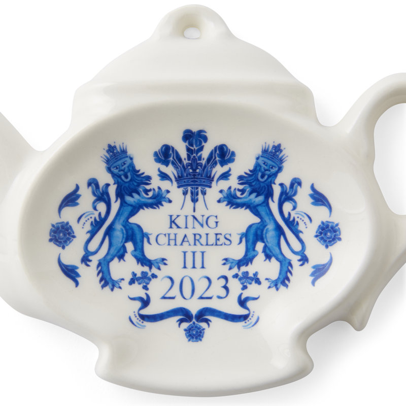 Spode Kings Coronation Charles III Single Ceramic Tea Bag Tidy Rest