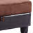 Elegant Chocolate Upholstered Ottoman-919525783
