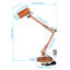 Lampe de table haute et réglable de 79 cm (31 pouces) en métal, avec bras articulé et finition bois, douille E26 25 W max., orange-1160387410
