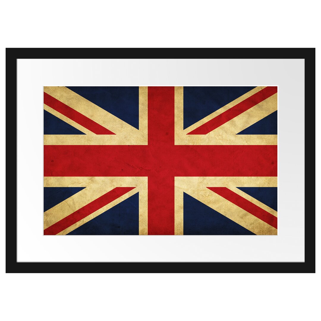 Gerahmtes Poster Großbritannien Flagge