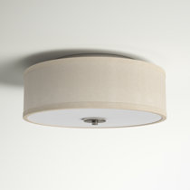 Modern Farmhouse Black Drum 3-Light Candlestick Semi-Flush Mount Ceiling  Light with Faux Wood Accent Clear Glass Shade