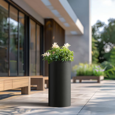 Large Concrete Round Planter / Pot With Drainage Holes