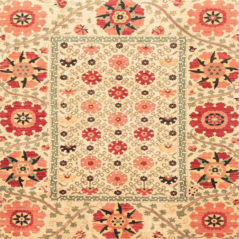 Tapis abstrait 3792, Carré 5 pi