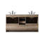 Meuble-lavabo double 60 po avec plateau en marbre d'ingénierie Soma-2128169606