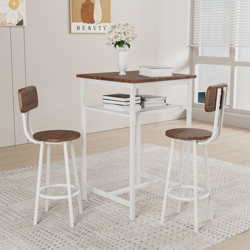 Ensemble de table de bar L 23,7 po x l 23,7 po x H 36,3 po brun, Does Not Apply" H x Does Not Apply" W x 23.7" D, Beige